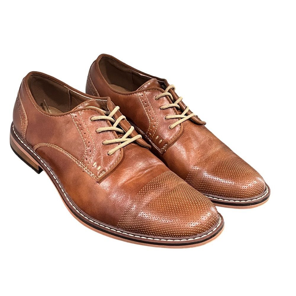 Madden Brown Leather Oxford Derby Sz 9.5
